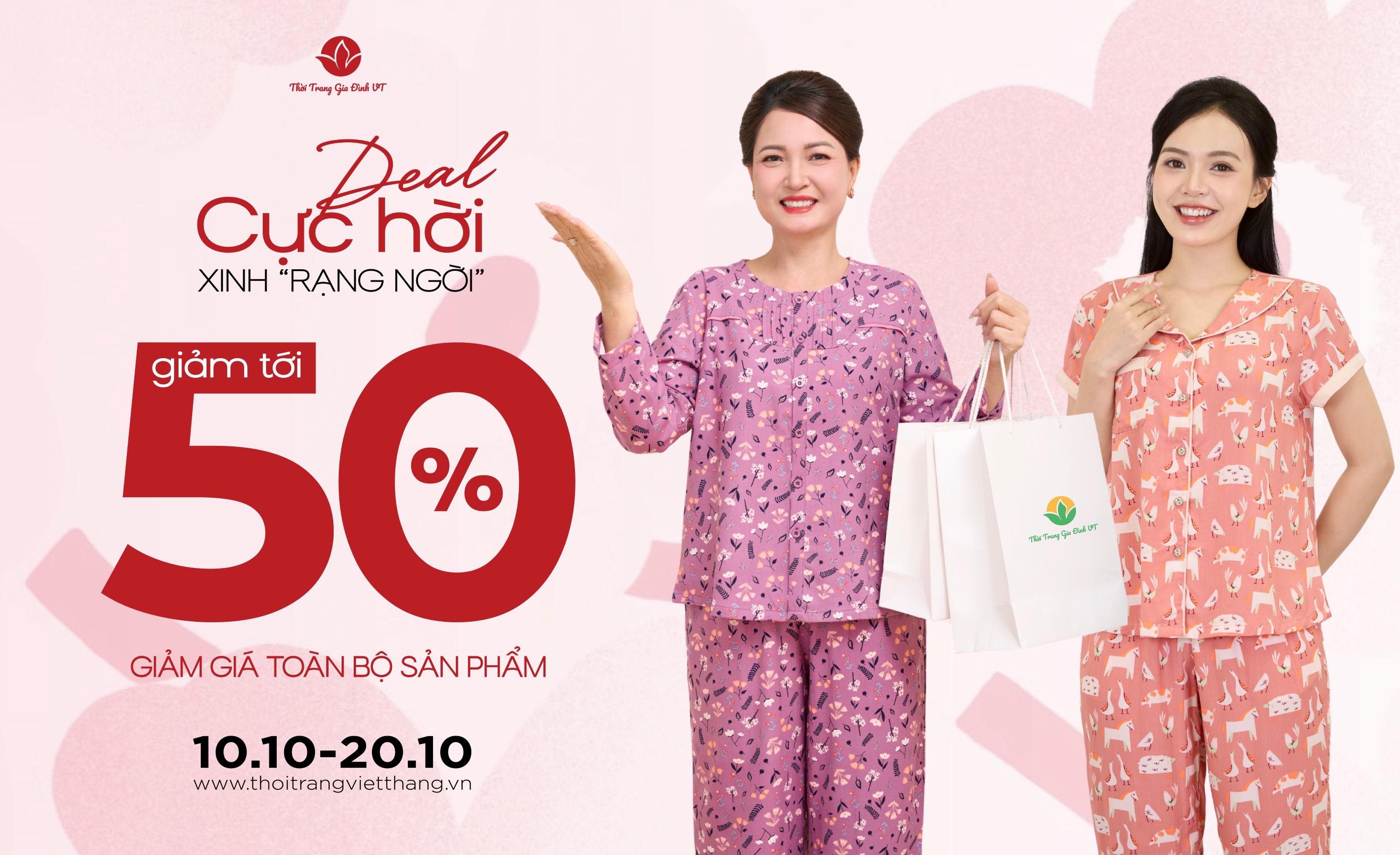 DEAL CỰC HOT – XINH RẠNG NGỜI CÙNG VT 🎉 SALE UP TO 50% 🎉